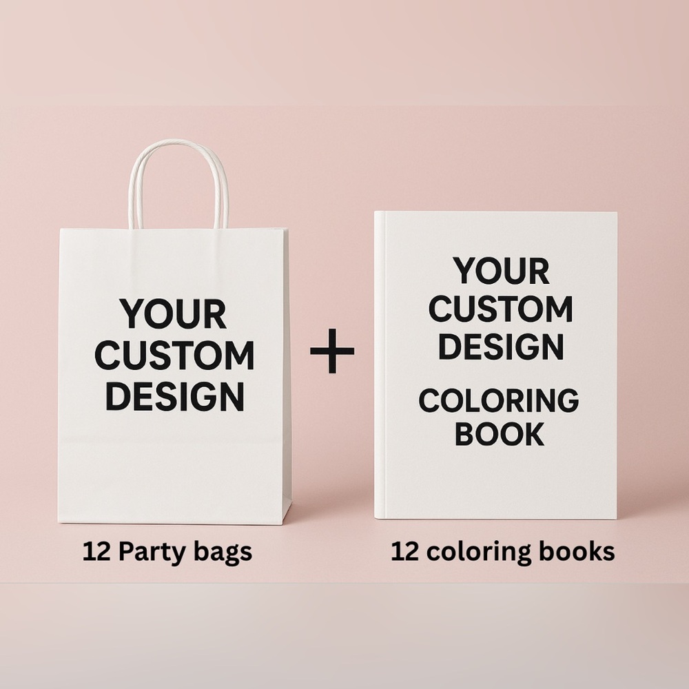 Personalized Party Bags and Coloring Books Set